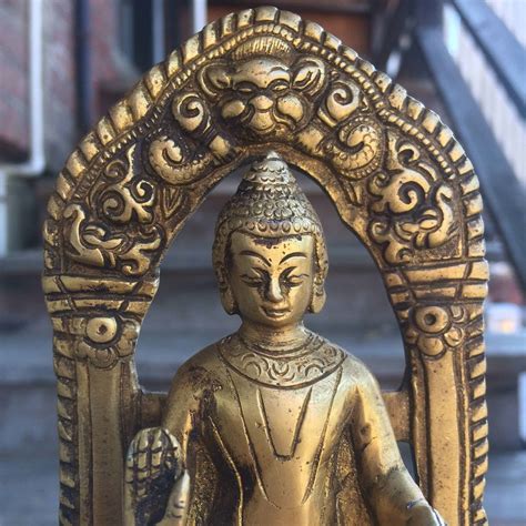 6.5″ Brass Buddha Abhaya Mudra Statue | Inspirit Crystals