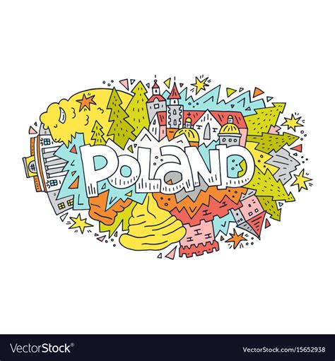 Poland symbols Royalty Free Vector Image - VectorStock