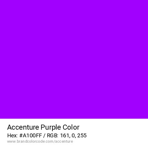 Accenture Brand Color Codes » BrandColorCode.com