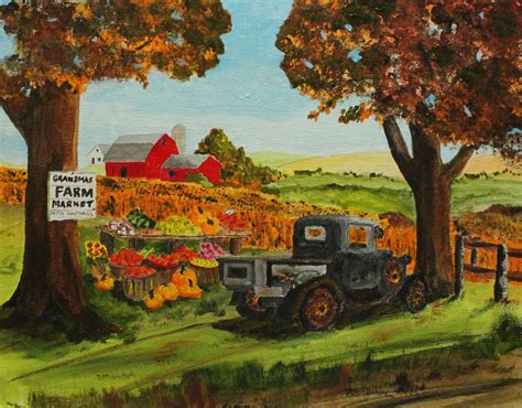 Acrylic 11 x 14, Original $100 | Painting, Fall harvest, Acrylic painting