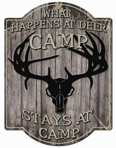 Deer Camp Wall Sign From Redeye Laserworks