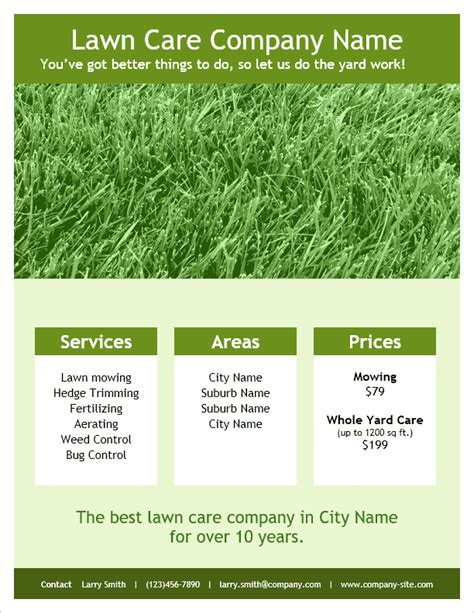 Lawn Care Templates - CharlesManzano Blog