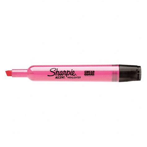 SHARPIE Highlighter, Marker Ink Color Pink, Marker Tip Chisel, Barrel ...