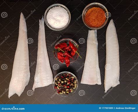 Flounder or plaice stock image. Image of herbs, cutting - 177901889