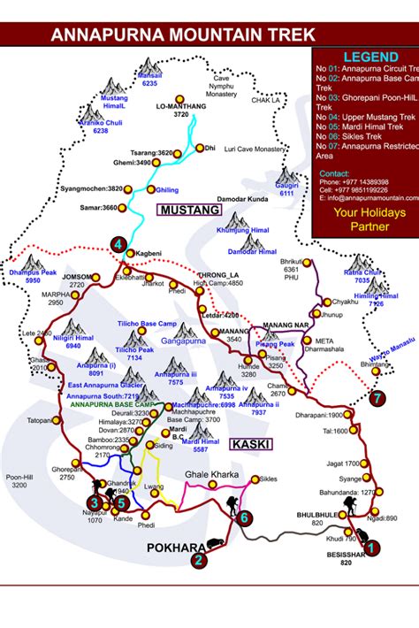 Annapurna Mountain Trek Map | Annapurna, Map, Annapurna base camp