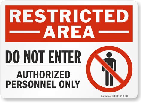 Restricted Area Labels - Authorized Personnel - FREE PDFs