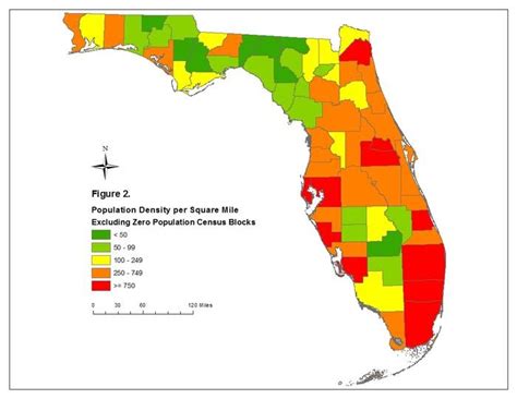 Florida County Population Map | Cities And Towns Map