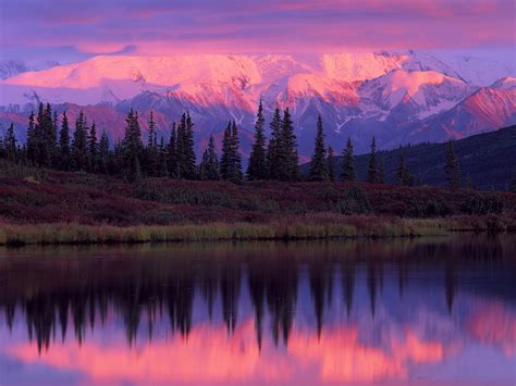 Wonder Lake and Alaska Range at Sunset Denali National Park Alaska ...