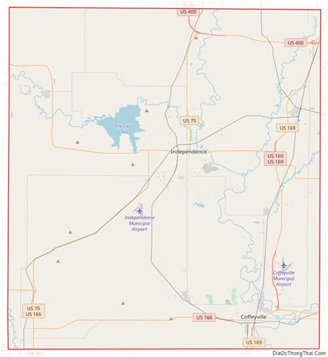 Map of Montgomery County, Kansas - Địa Ốc Thông Thái