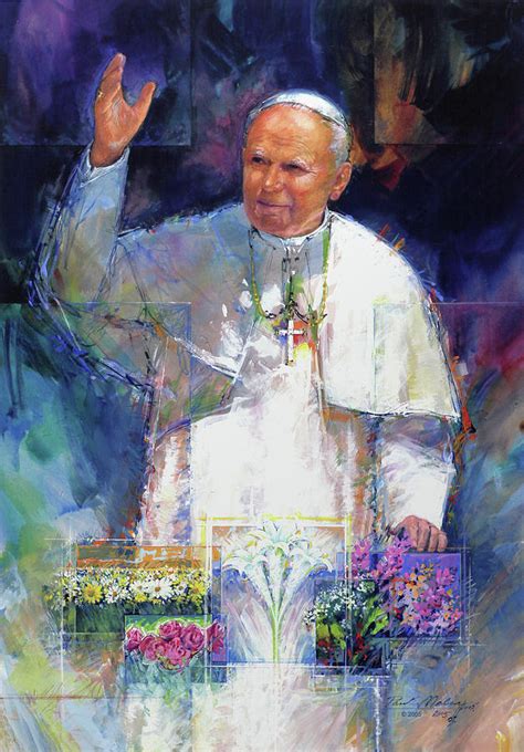 Saint Pope John Paul II Painting by Paul Melia - Pixels