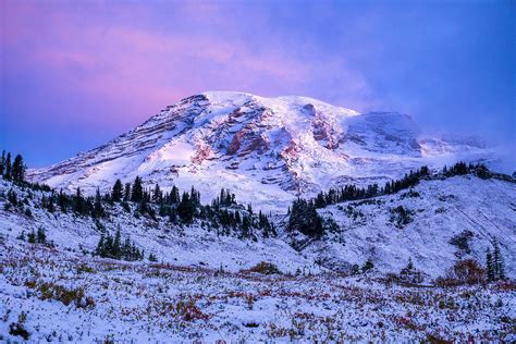 Surprise sunrise on Mount Rainier Photograph by Lynn Hopwood - Pixels