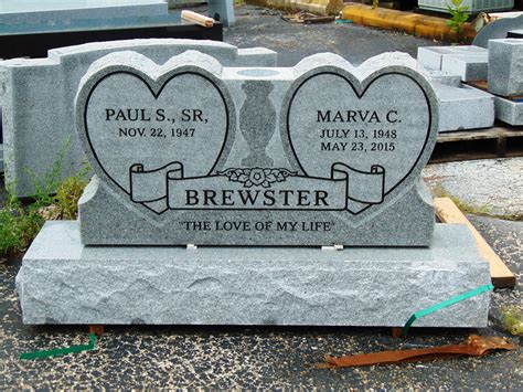 Double Heart Headstone Custom Engraved Free Shipping to - Etsy Canada