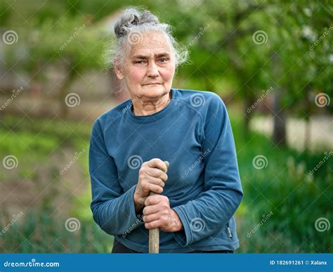 Old Woman Farmer in the Garden Stock Image - Image of agriculture, mature: 182691261