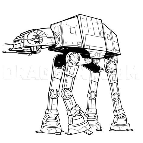 How To Draw An Imperial Walker, Imperial Walker, Step by Step, Drawing Guide, by MichaelY ...