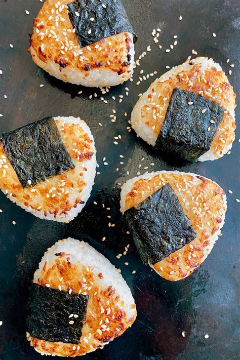 Yaki Onigiri (Grilled Japanese Rice Balls) With Pickled Shiitakes Recipe | Recipe | Yummy food ...