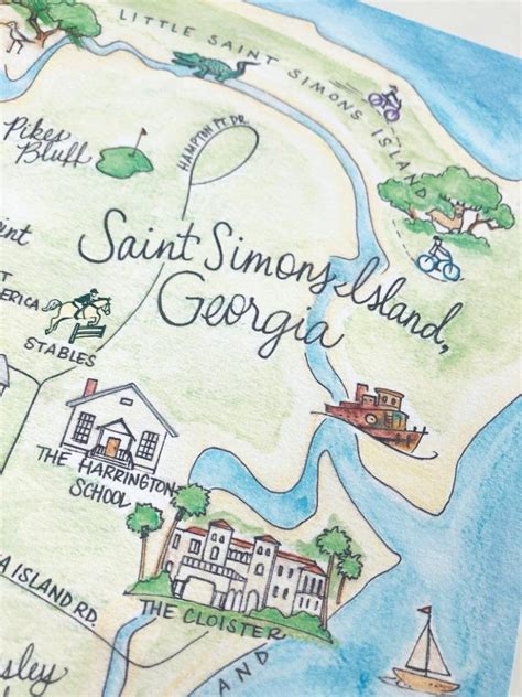 Printable Map Of St Simons Island Ga - Printable Maps