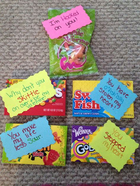 Sweet valentine candy sayings. #valentines #swedishfish #gum #nerds # ...