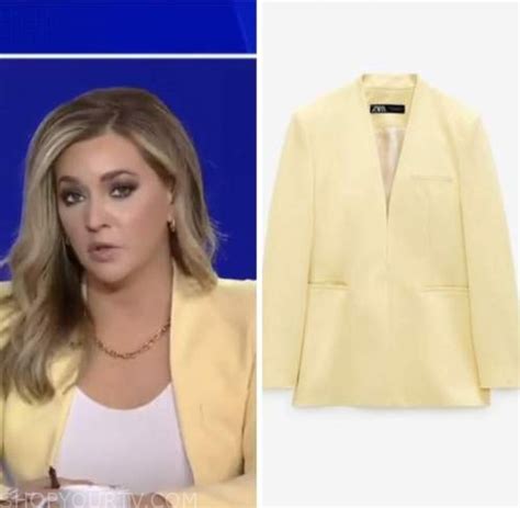 The Five: March 2023 Katie Pavlich's Yellow Collarless Blazer | Shop Your TV