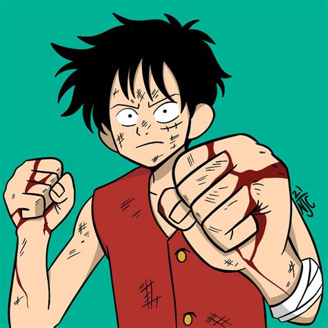 Luffy fighting Crocodile by nicos-wurld on DeviantArt