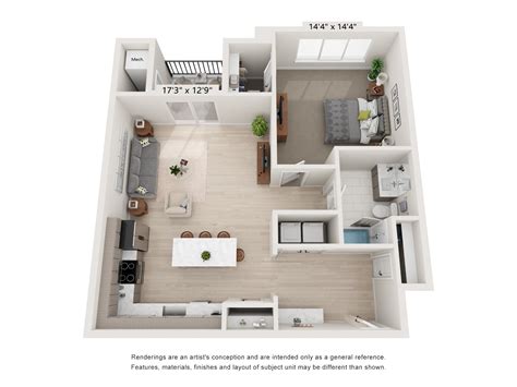 1, 2 and 3 Bedroom Floor Plans | Centre Square Village