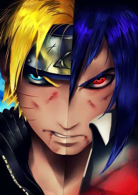 ArtStation - Naruto Vs Sasuke Fanart