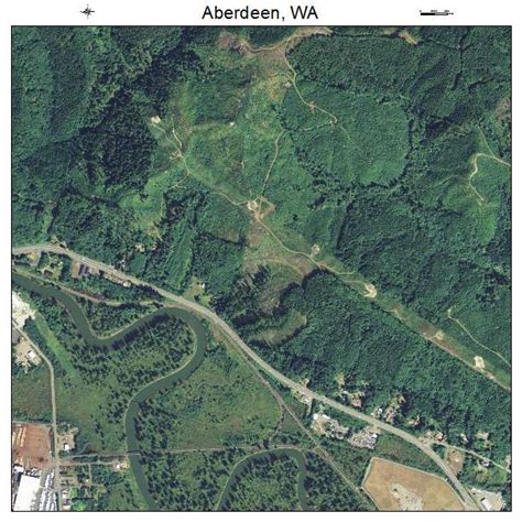 Aerial Photography Map of Aberdeen, WA Washington