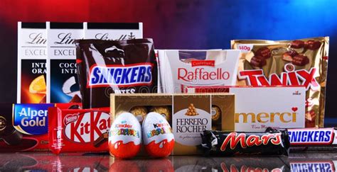 Variety of Popular Brands of Confectionery Products Editorial Stock ...