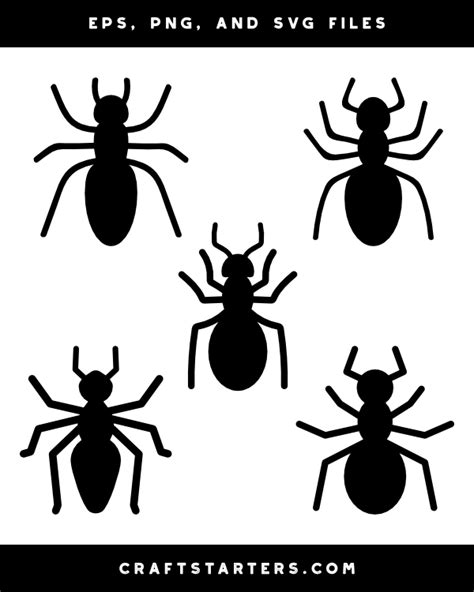 Simple Ant Silhouette Clip Art