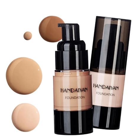 HANDAIYAN 8 Colors Liquid Foundation Vacuum Bottle Full Coverage ...