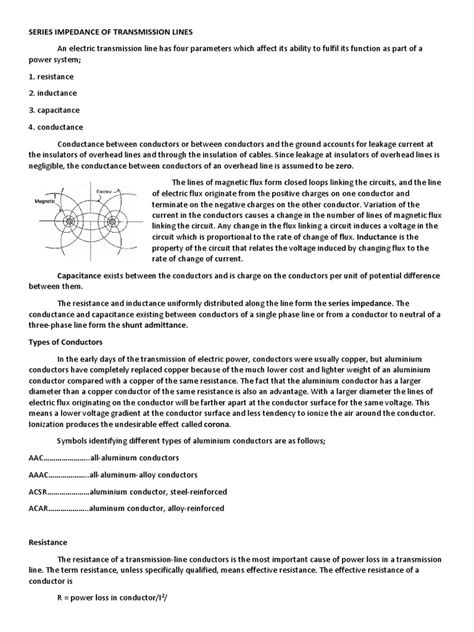 Series Impedance of Transmission Lines | PDF | Electrical Conductor ...