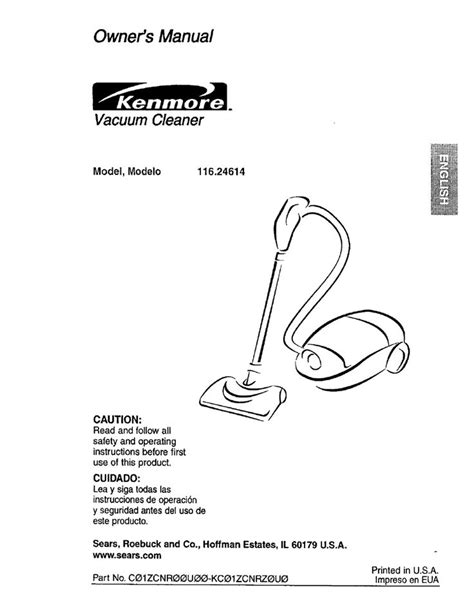 Kenmore Vacuum 116 Manual