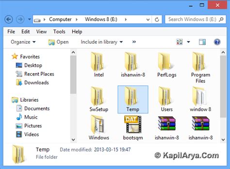 [TIP] Registry Trick To Change Temporary Files Target Folder Location In Windows Vista, 7, 8