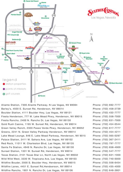 Station Casinos Las Vegas Map - Las Vegas Nv • mappery