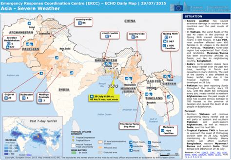 Asia - Severe Weather - ECHO Daily Map | 29/07/2015 - World | ReliefWeb