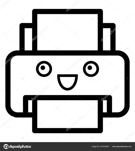 Happy Printer Emoji Stock Vector by ©vectorspoint 270333946