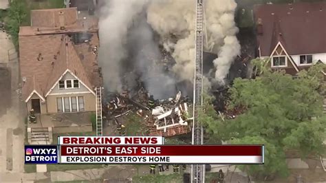 Firefighter injured after natural gas explosion inside Detroit home