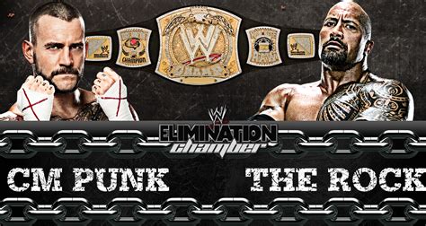 WWE Elimination Chamber - CM Punk vs. The Rock by MarcusMarcel on ...