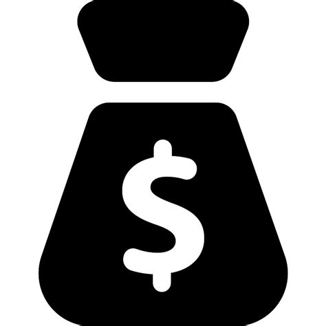 Money Bag Silhouette Vector SVG Icon - SVG Repo