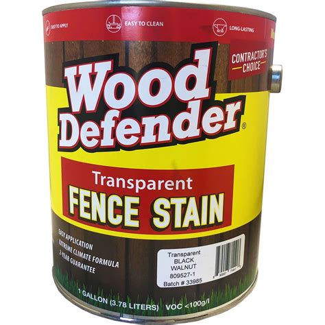 Wood Defender Transparent Fence Stain BLACK WALNUT gal - Walmart.com - Walmart.com