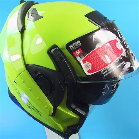 LS2 Folding Helmet // FF393.1 convert Neon Yellow // Motorcycle Helmet