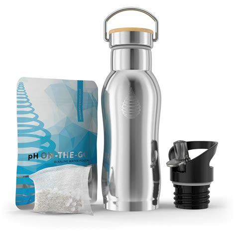 pH ACTIVE Insulated Water Bottle - Filtered Alkaline Water Bottle - Stainless Steel Water Bottle ...