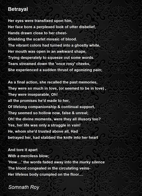 Betrayal - Betrayal Poem by Somnath Roy