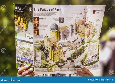 Pena palace map editorial stock image. Image of landmarks - 92067109