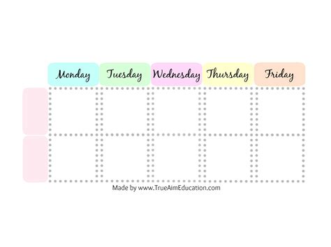 Free Weekly Planner Printable - True Aim