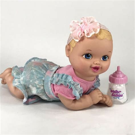 Lauer Toys Water Babies Baby Doll Blonde Hair Blue Eyes Rare Crawling | eBay | Blonde hair blue ...