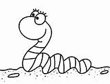 Printable Worm Coloring Page sketch template