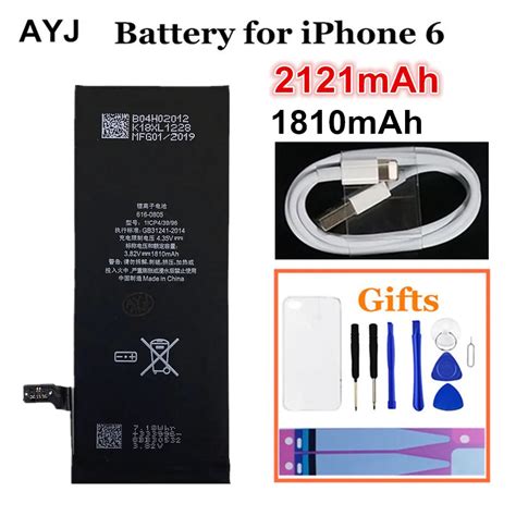 Aliexpress.com : Buy Original New AYJ Battery For Apple iPhone 6 Replacement 1810mAh High ...