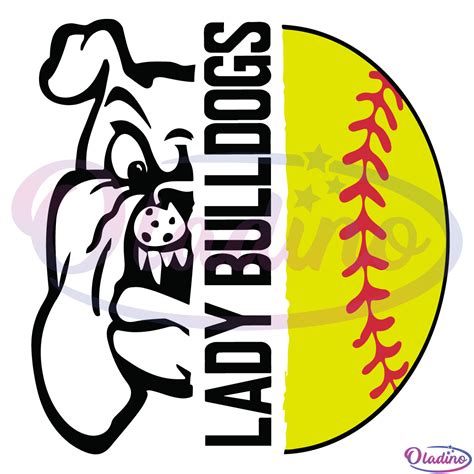 Lady Bulldogs Softball SVG Digital File, Softball Mom Svg