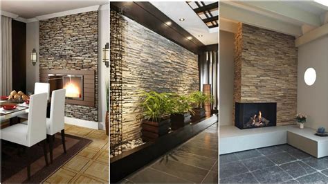 150 Stone wall decorating ideas for living room wall design 2021 ...