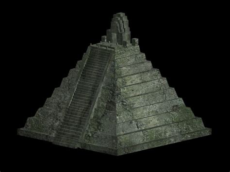 aztec temple pyramid 3d 3ds